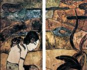 保罗 高更 : Tahitian Woman in a Landscape